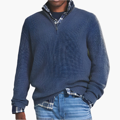 Jersey con cremallera para hombre estilo casual de negocios para otoño e invierno