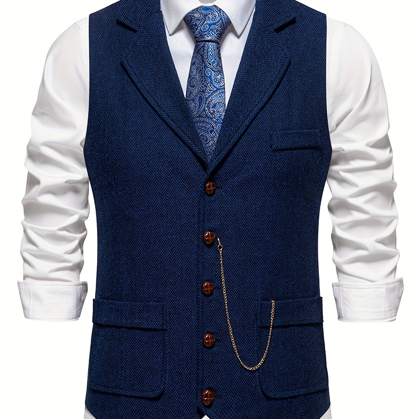 Chaleco Hombre Elegante Estilo Vintage para Atuendo Formal o Casual