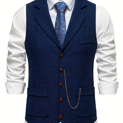Chaleco Hombre Elegante Estilo Vintage para Atuendo Formal o Casual