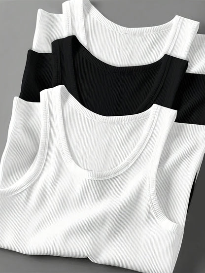 Débardeur côtelé homme style sport pour entraînement et superpositions quotidiennes