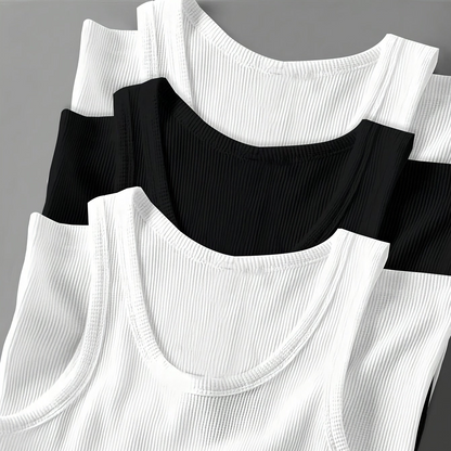 Débardeur côtelé homme style sport pour entraînement et superpositions quotidiennes