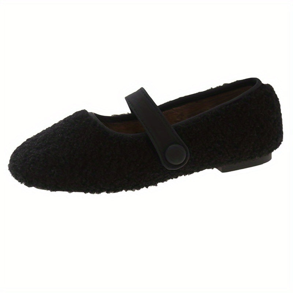 Ballerines Mary Jane douces pour femme, couleur unie, style confortable