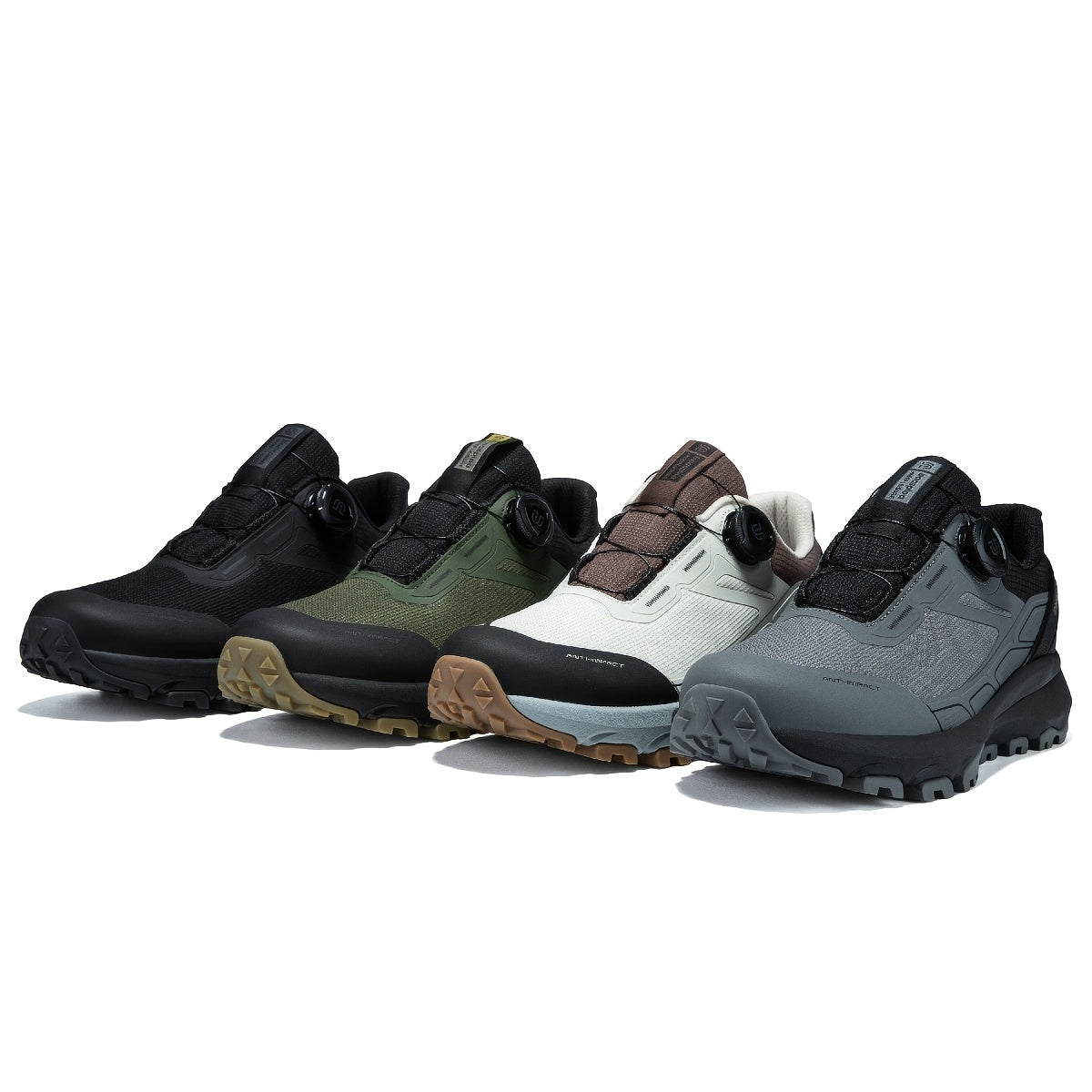 Chaussures de Randonnée Mixtes Noires avec Système de Laçage Rapide et Semelle Crantée
