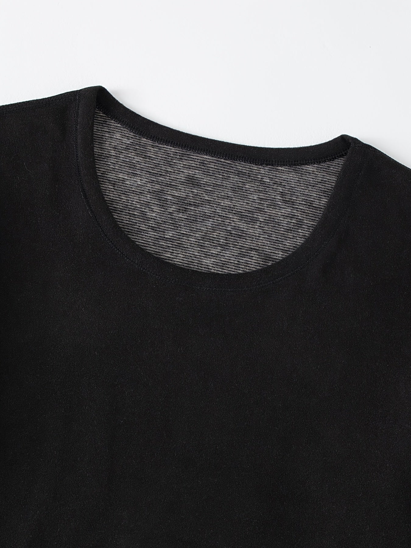 Ensemble Sous-Vêtements Thermiques Homme 2 Pièces Noir Manches Longues