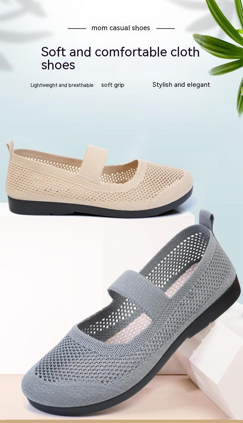 Damskie wygodne buty na pasku w stylu Mary Jane, oddychające, na co dzień