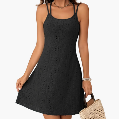 Robe d'été élégante pour femme à bretelles, style bohème chic, idéale pour les sorties et vacances