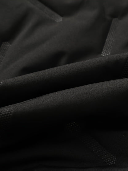 Gilet sans manches homme noir à capuche doublure polaire chaude matelassé