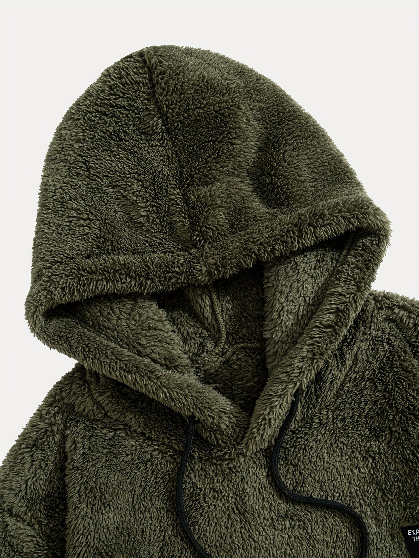 Sweat à Capuche Molletonné Chaud avec Cordon de Serrage et Poche Kangourou