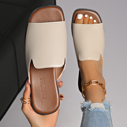 Damsandaler med fyrkantig tå, modern stil för vardagligt och elegant bruk