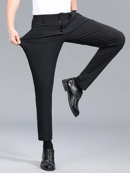 Pantalon de costume extensible pour homme style business – Confort ultime pour bureau et occasions formelles
