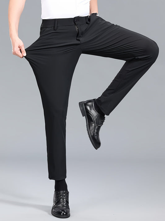 Pantalon de costume extensible pour homme style business – Confort ultime pour bureau et occasions formelles