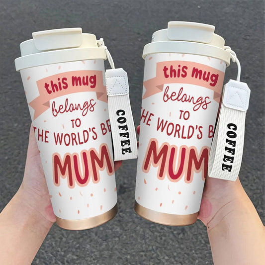 Mug Thermos de Voyage Femme – Cadeau Original pour la Meilleure Maman, Style Moderne et Message Affectueux