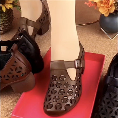 Scarpe Mary Jane con tacco a blocco da donna - Stile alla moda e comfort quotidiano