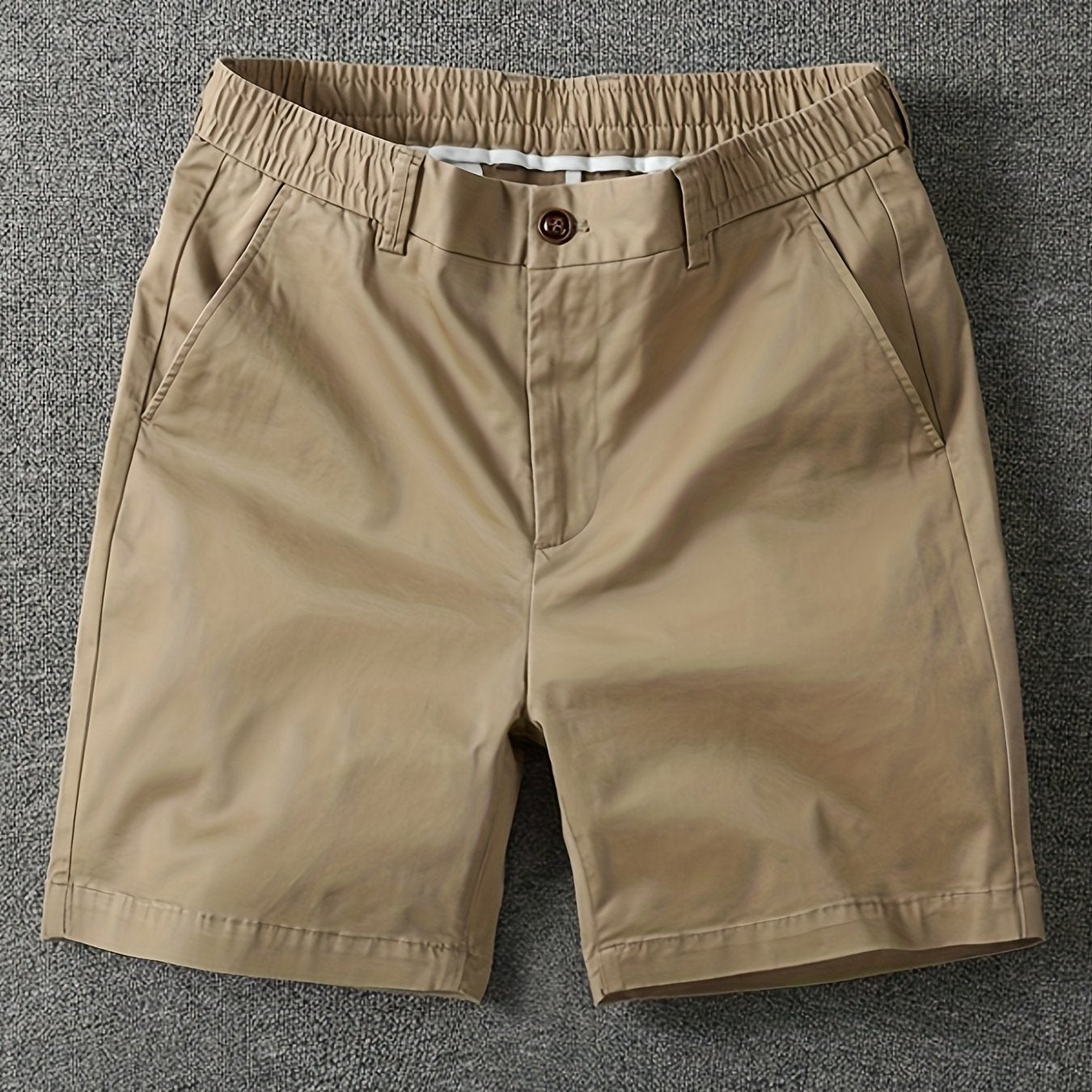 Shorts décontractés pour homme à taille élastique avec poches – Style urbain et polyvalent