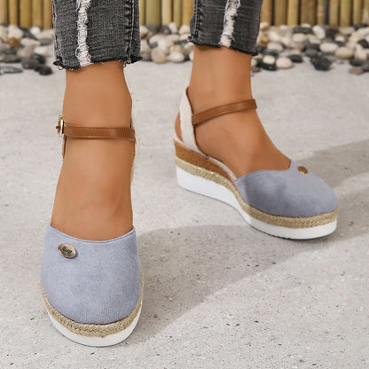 Mary – Lightweight platform sandals in hemp rope