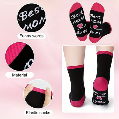 Women's novelty socks – Best mom – Original gift for Mother's Day or birthday