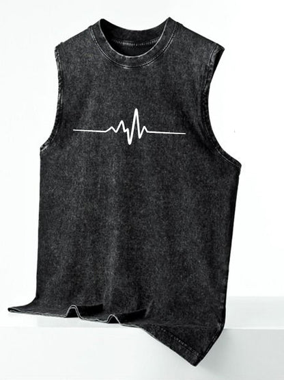 Débardeur sans manches tendance homme style urbain imprimé graphique