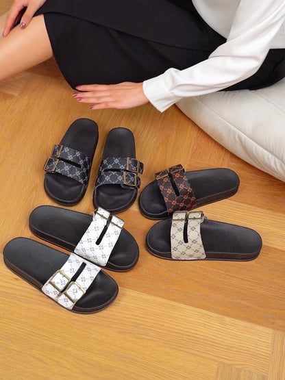 Sandales à double bride pour femme style urbain confort quotidien