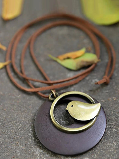 Ronde Hanger Ketting Retro Stijl Uniseks voor Geschenk of Reis