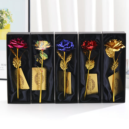 Rose décorative en coffret cadeau – Idée cadeau romantique pour femme – Objet d’ornement élégant