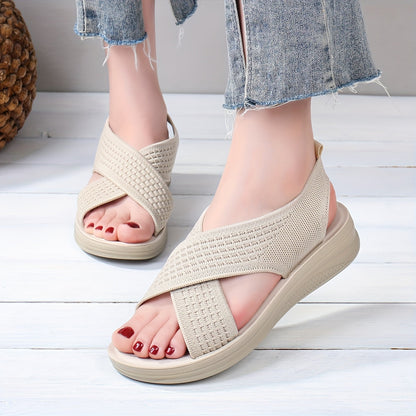 Sandales à bride arrière pour femme, style croisé moderne, confort quotidien