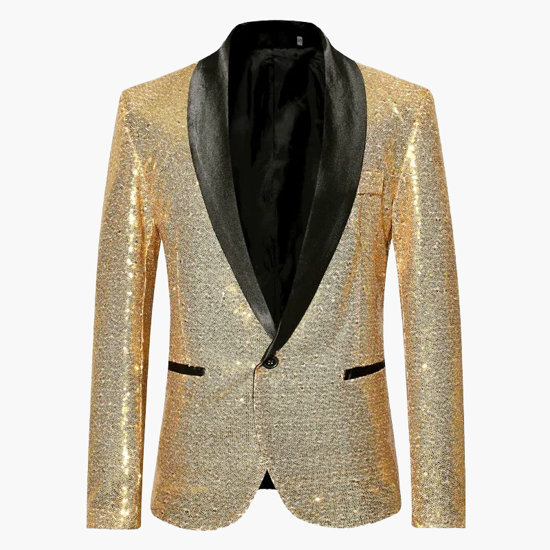 Chaqueta de noche elegante para hombre con lentejuelas para eventos y fiestas