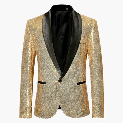 Chaqueta de noche elegante para hombre con lentejuelas para eventos y fiestas