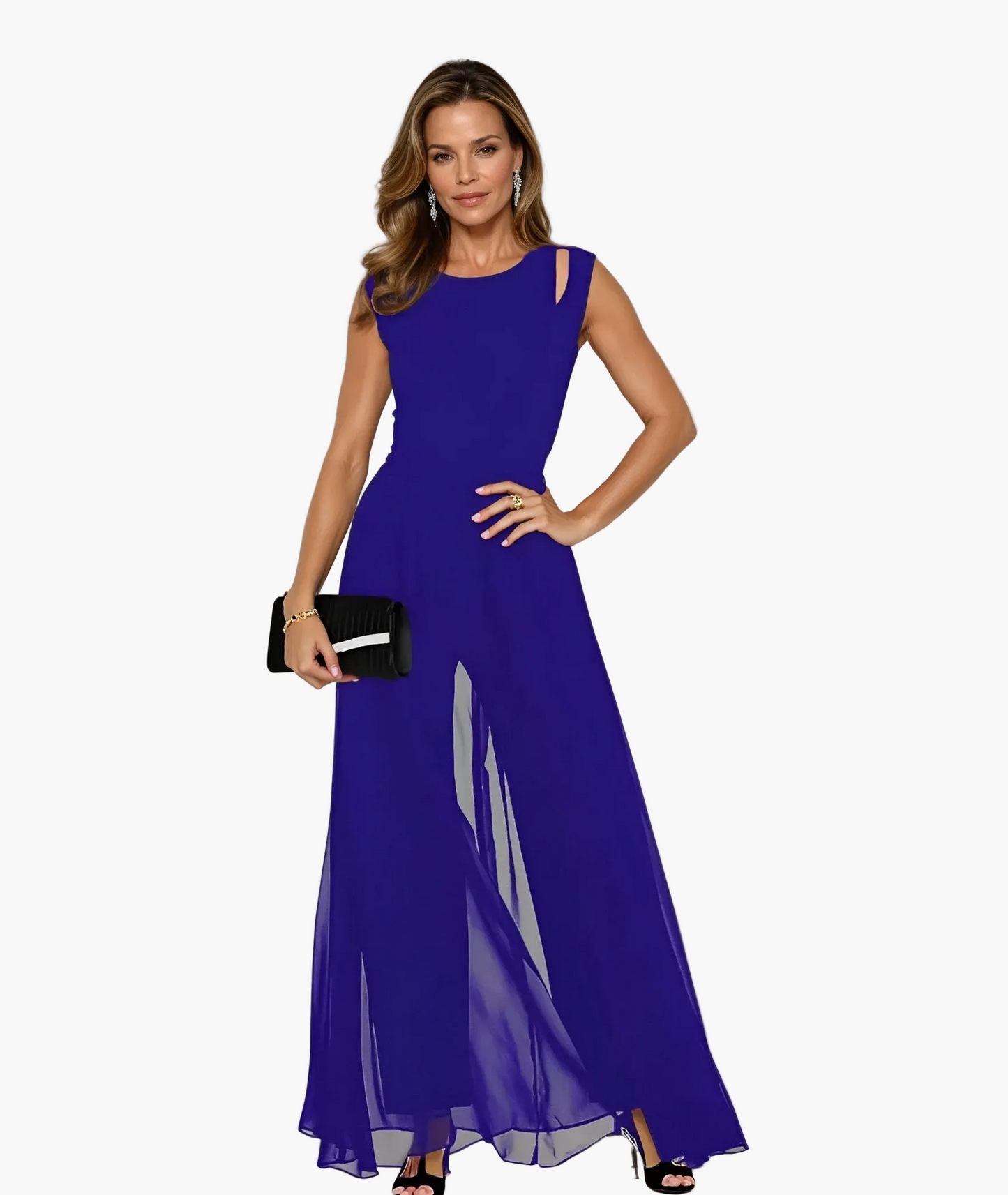 Robe longue élégante pour femme, style soirée moderne et polyvalente