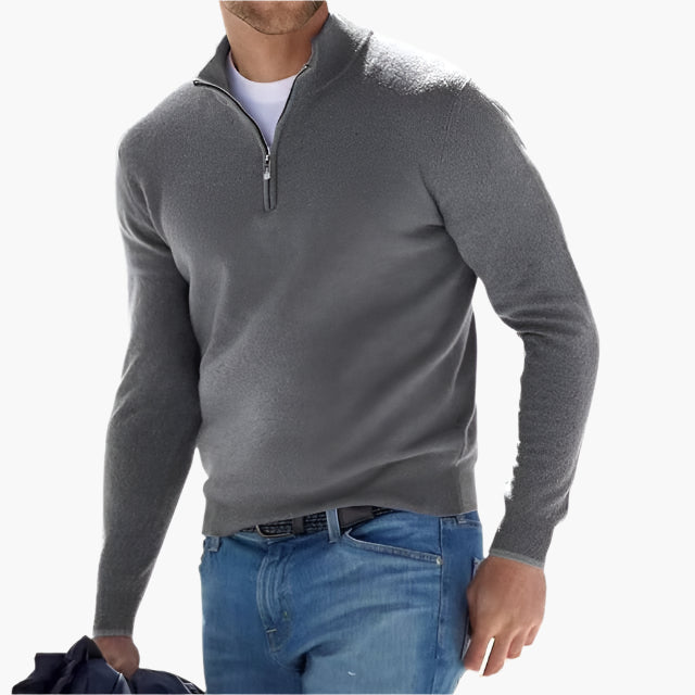 Maglione Uomo Mezza Cerniera Stile Moderno per Look Elegante e Casual