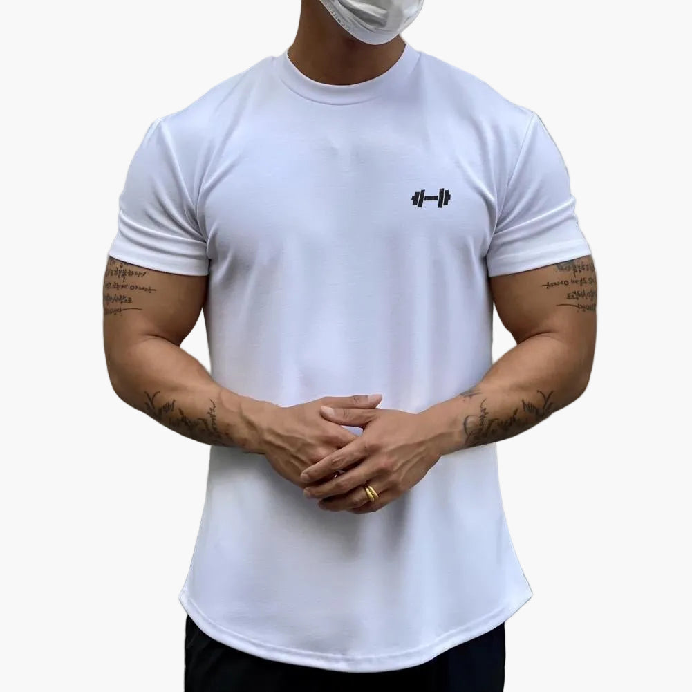 T-shirt Muscle Fit Homme Style Gym pour Entraînement et Casual