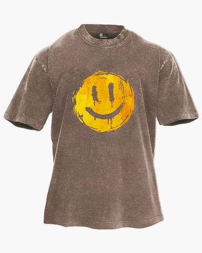 Unisex Oversize T-Shirt im Streetwear-Stil mit Smiley – Komfort und trendiger Look