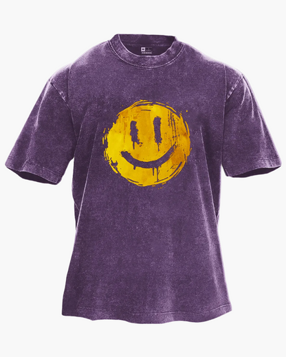 Unisex Oversize T-Shirt im Streetwear-Stil mit Smiley – Komfort und trendiger Look