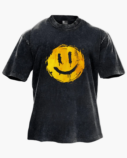 Unisex Oversize T-Shirt im Streetwear-Stil mit Smiley – Komfort und trendiger Look