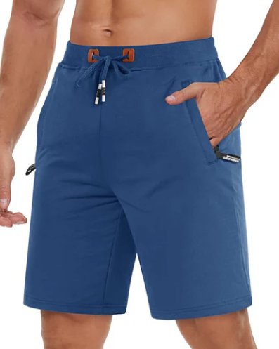 Shorts de sport décontractés pour homme – Style urbain polyvalent avec poches zippées