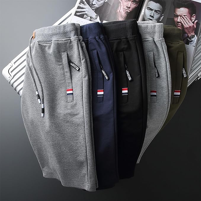 Shorts de sport décontractés pour homme – Style urbain polyvalent avec poches zippées