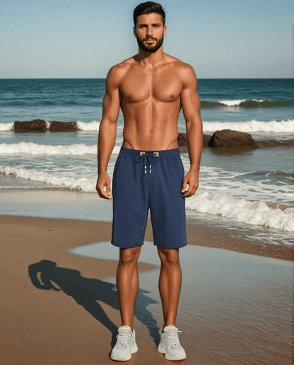 Shorts de sport décontractés pour homme – Style urbain polyvalent avec poches zippées