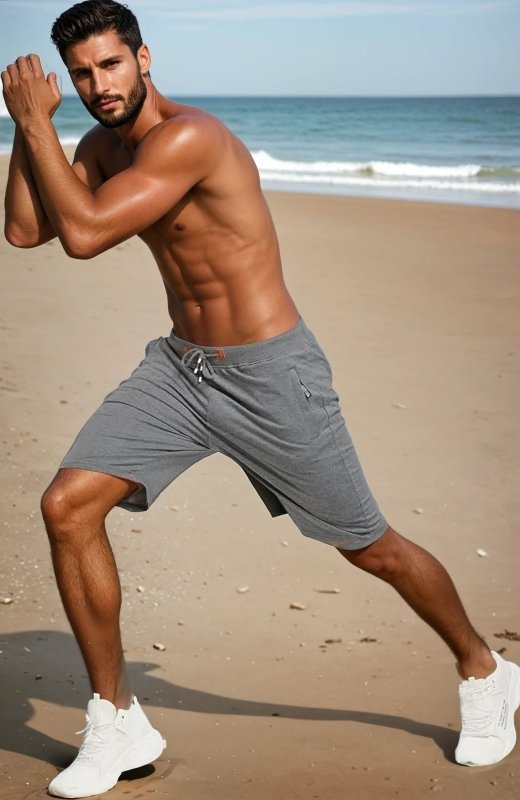 Shorts de sport décontractés pour homme – Style urbain polyvalent avec poches zippées
