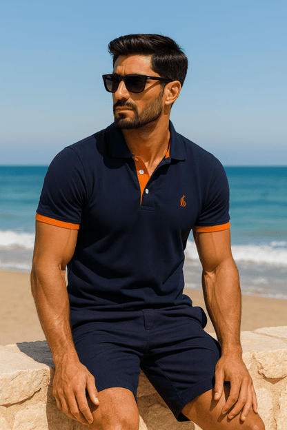 Polo uomo elegante stile informale per abbigliamento quotidiano e tempo libero