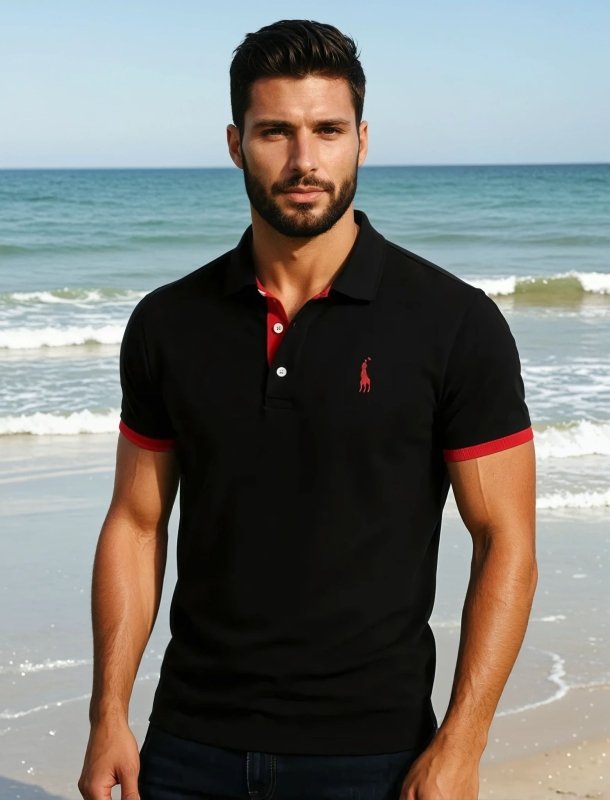 Polo uomo elegante stile informale per abbigliamento quotidiano e tempo libero