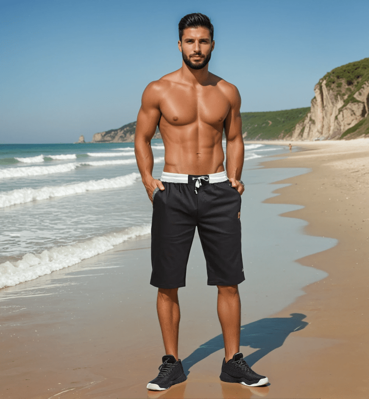 Shorts décontractés longueur genou pour homme – Style loisirs, parfaits pour l’été