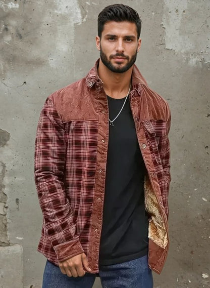 Chaqueta camisa para hombre estilo leñador polar para actividades al aire libre y ocio