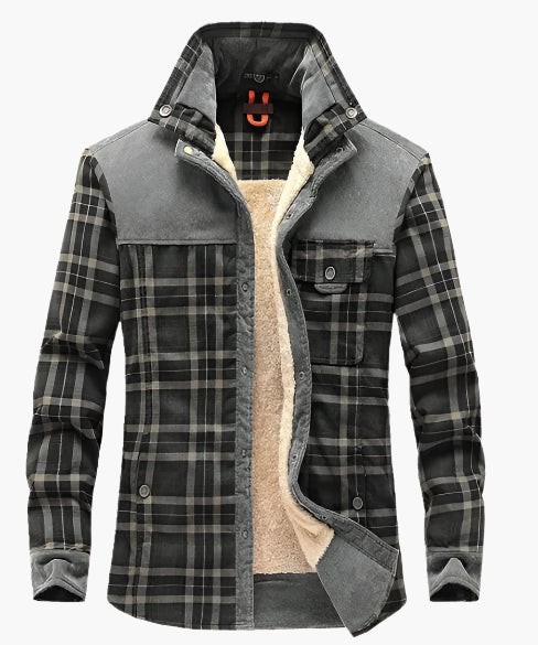 Chaqueta camisa para hombre estilo leñador polar para actividades al aire libre y ocio
