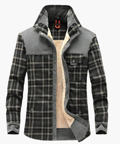 Chaqueta camisa para hombre estilo leñador polar para actividades al aire libre y ocio