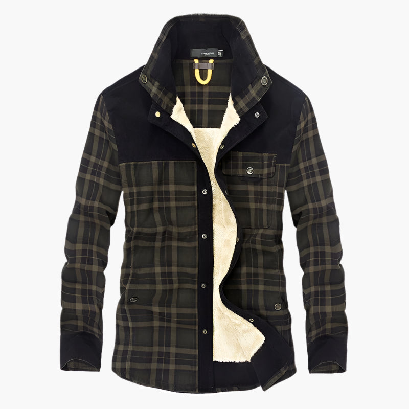 Chaqueta camisa para hombre estilo leñador polar para actividades al aire libre y ocio