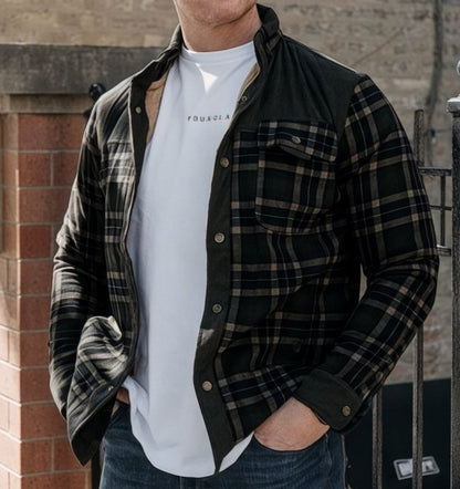 Chaqueta camisa para hombre estilo leñador polar para actividades al aire libre y ocio