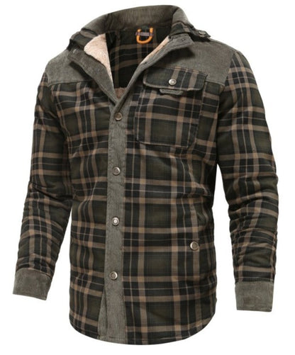 Chaqueta camisa para hombre estilo leñador polar para actividades al aire libre y ocio