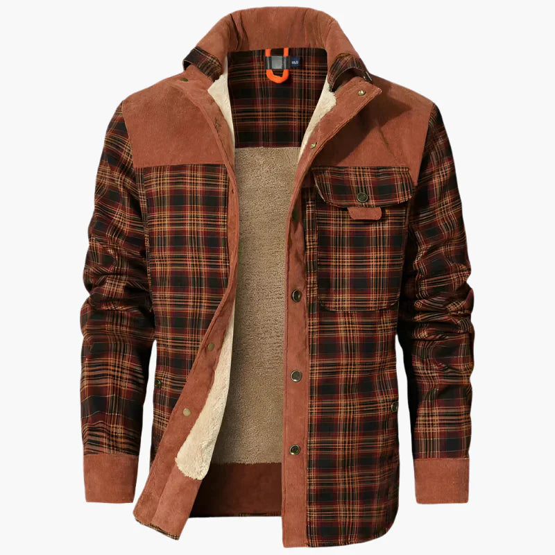 Chaqueta camisa para hombre estilo leñador polar para actividades al aire libre y ocio