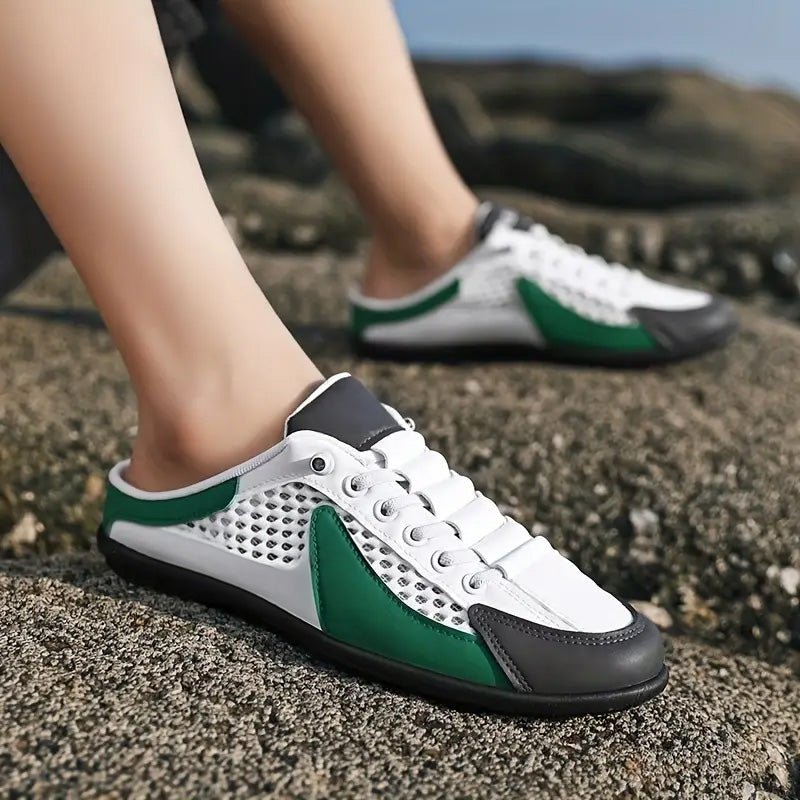 Mules décontractées pour homme style sneakers à enfiler – Idéales pour les vacances et le quotidien