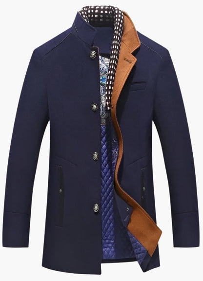 Manteau Style Pea Coat Slim pour Homme Élégant et Sophistiqué – Idéal Soirées et Événements