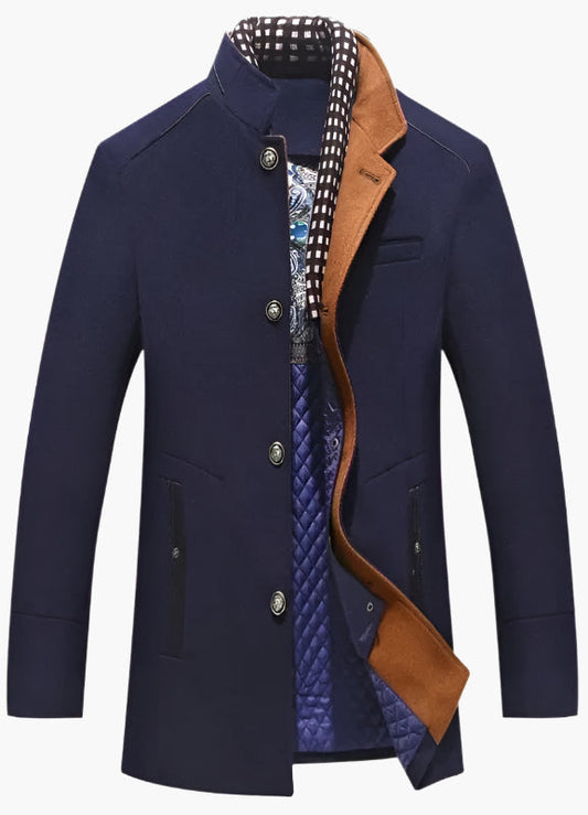 Manteau Style Pea Coat Slim pour Homme Élégant et Sophistiqué – Idéal Soirées et Événements